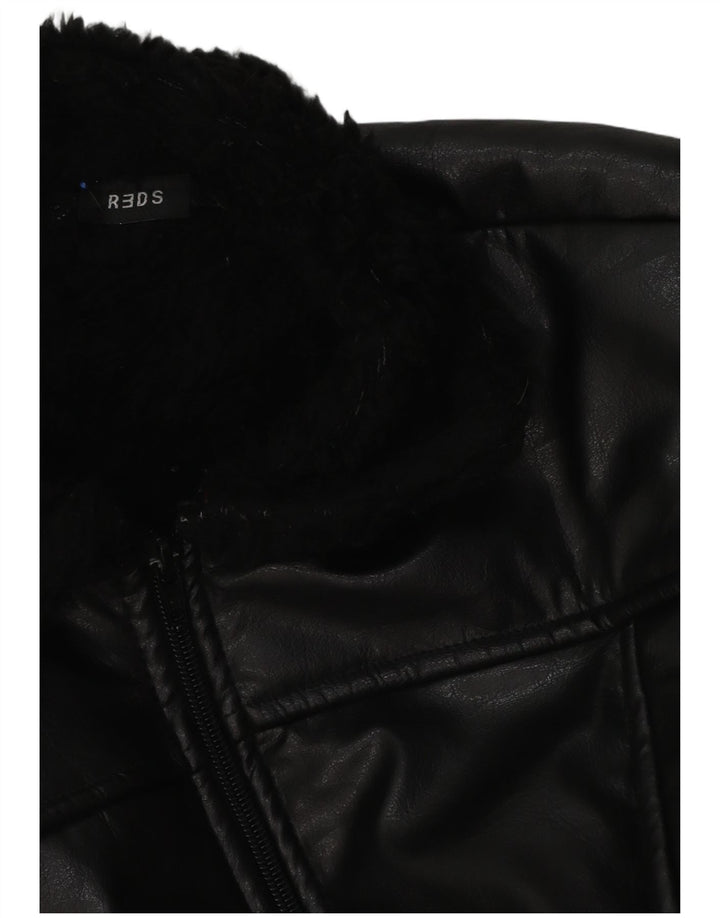 REDS Dame Shearling Jacket UK 12 Medium Black