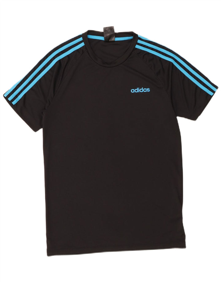 Adidas Herre Climalite T-Shirt Top Lille Sort Polyester
