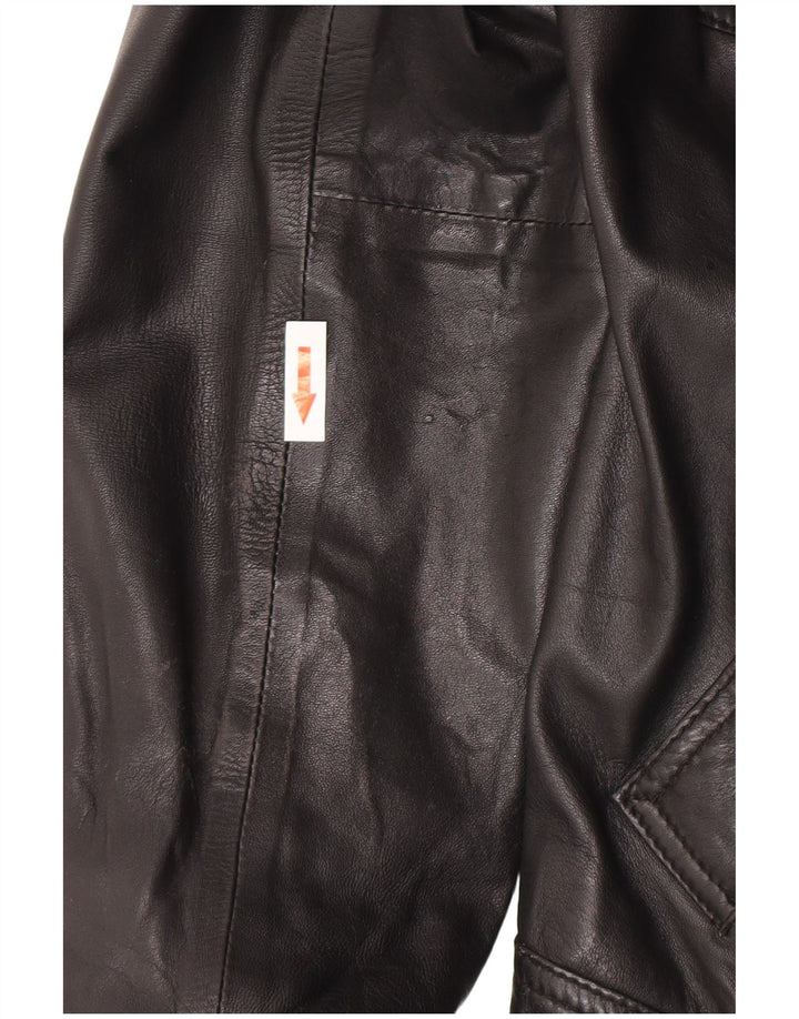 Street One Dame Hætte Læderjakke UK 14 Medium Sort Læder