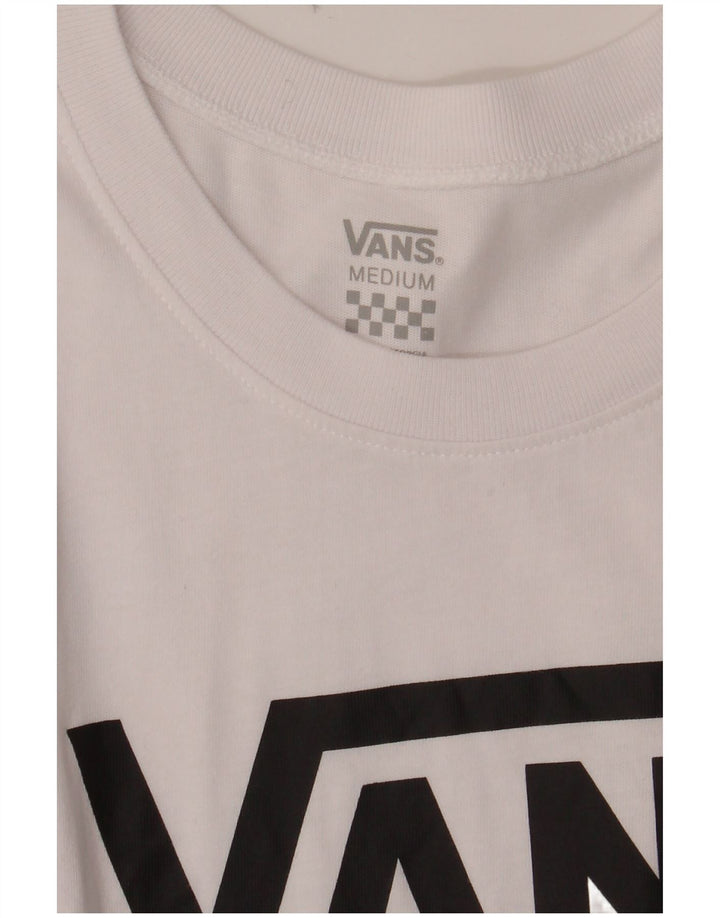 VANS Dame Grafisk Vest Top UK 12 Medium White