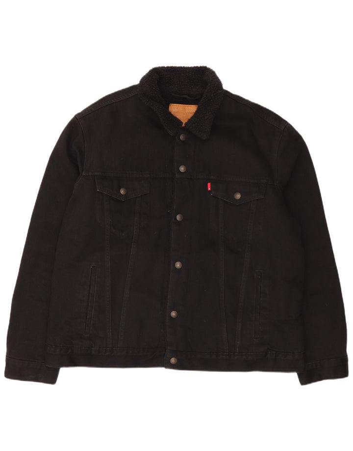 Levi's Herre denimjakke UK 42 XL Sort Bomuld