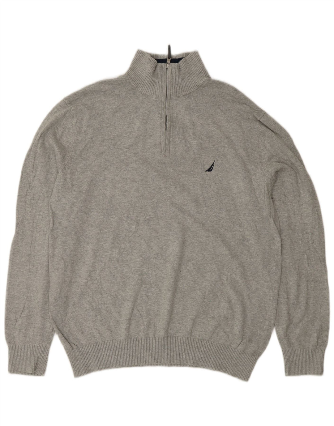 NAUTICA sweater med lynlås til mænd, stor grå