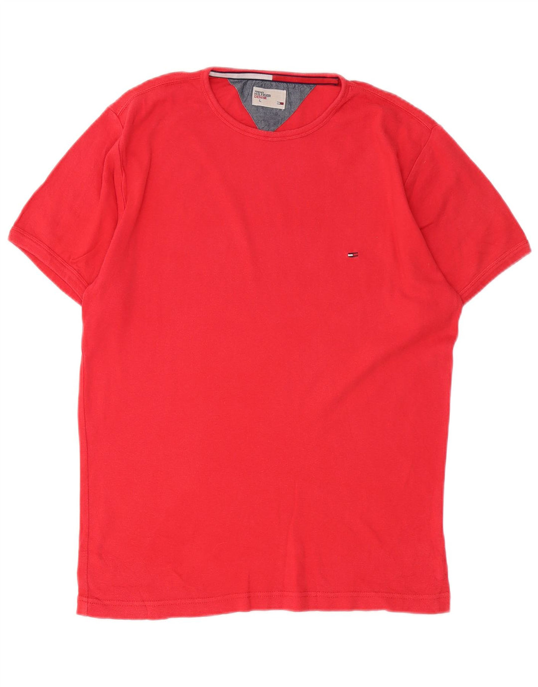 Tommy Hilfiger Herre T-Shirt Top Stor Rød