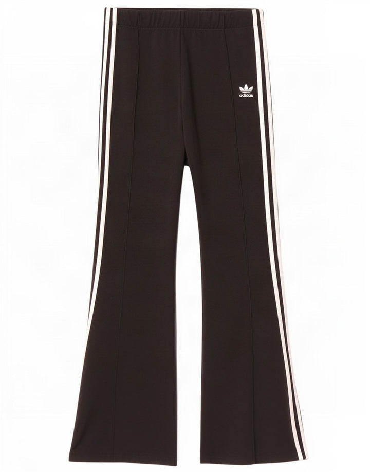Adidas Dame Flare Træningsdragt Bukser UK 12 Medium Sort Polyester