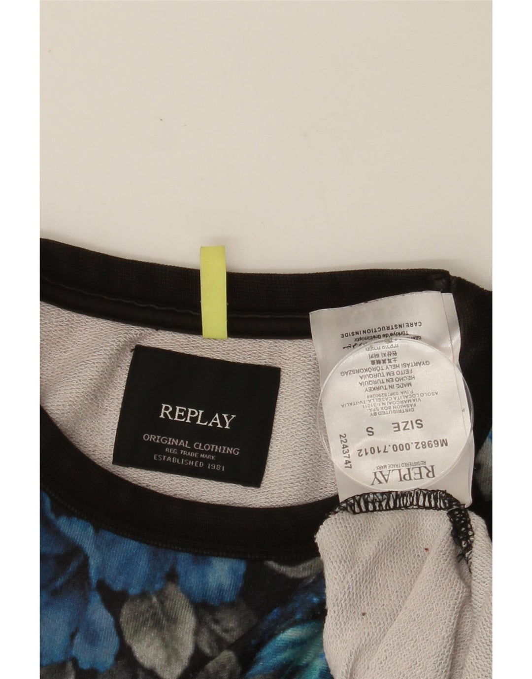 REPLAY Womens Sweatshirt Jumper UK 10 Small Multicoloured Floral Polyester Vintage Replay and Second-Hand Replay from Messina Hembry 