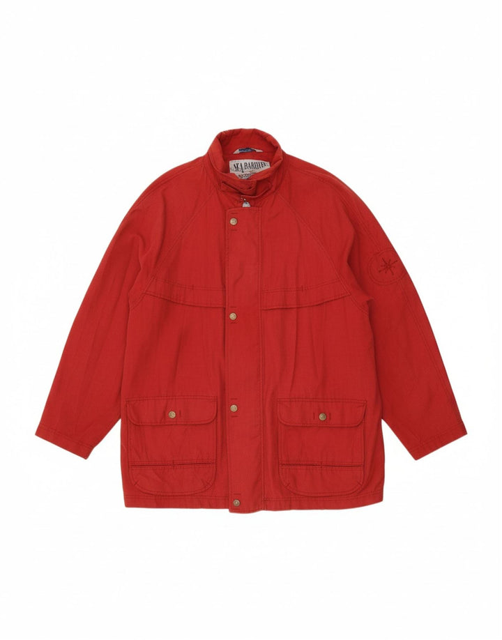 SEA BARRIER Mens Utility Jacket UK 42 XL Red