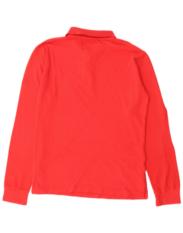 SERGIO TACCHINI Langærmet poloskjorte til mænd XL rød bomuld