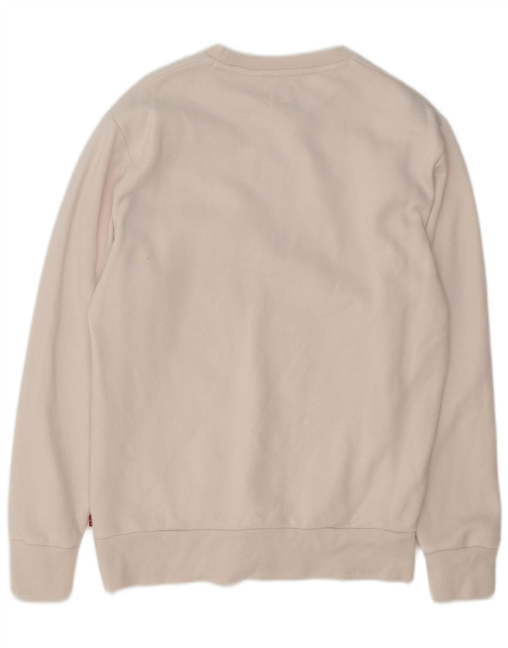 Levi's Herre Standard Graphic Sweatshirt Jumper Lille hvid Bomuld
