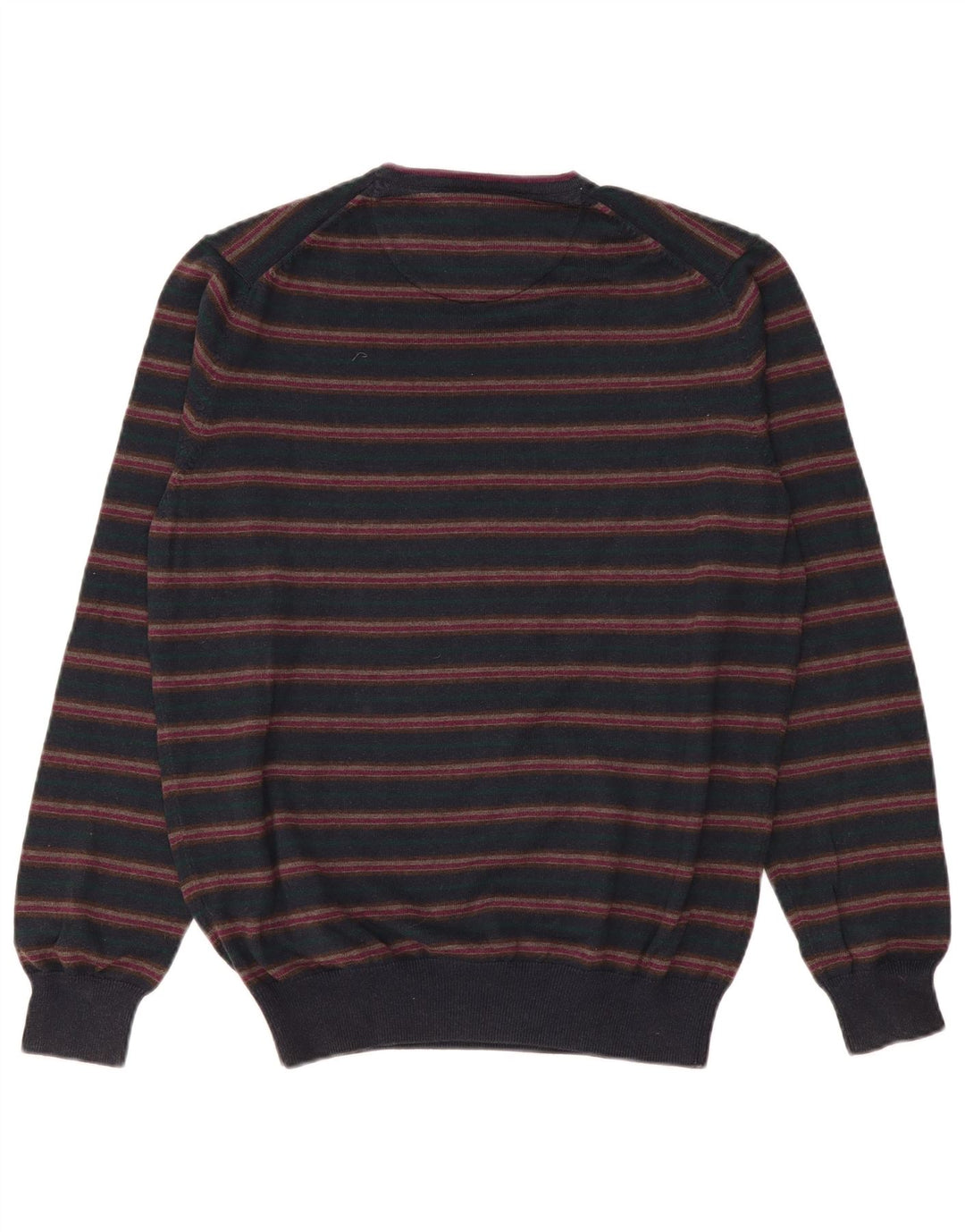 Massimo Dutti Herre Crew Neck Jumper Sweater EU 38 Mellem marineblå stribet