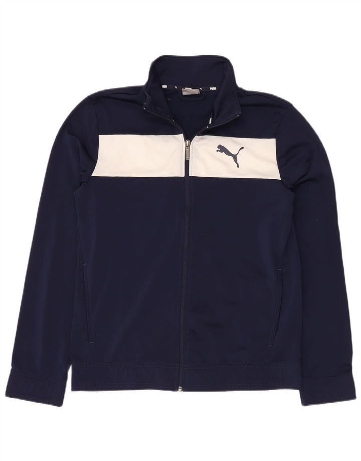 PUMA Træningsdragt til mænd, topjakke, lille marineblå colourblock polyester