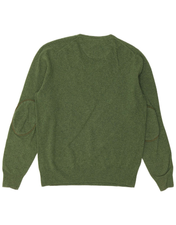 MASSIMO DUTTI Herre V-hals sweater Stor Grøn