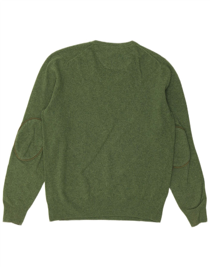 MASSIMO DUTTI Herre V-hals sweater Stor Grøn