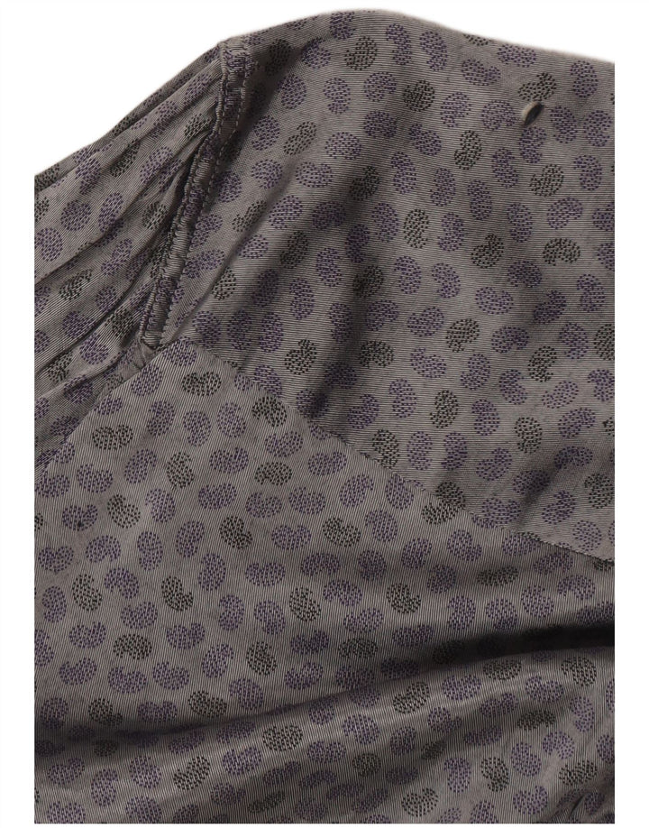 Vintage herreskjorte mellemgrå Paisley Acetate