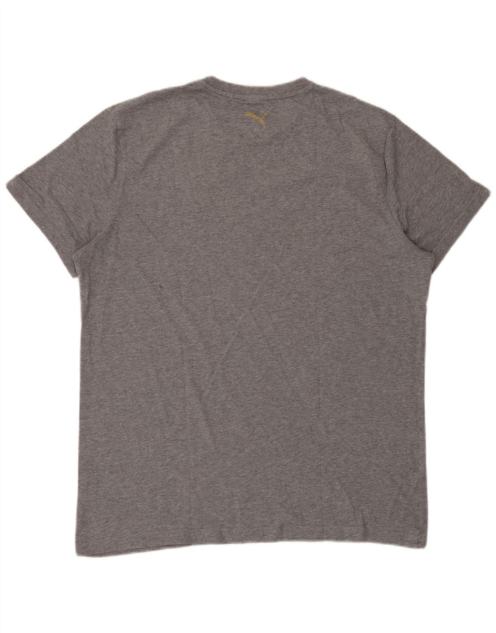 Puma Herre Grafisk T-Shirt Top XL Grå