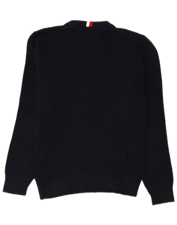 Tommy Hilfiger Herre Crew Neck Jumper Sweater Large Navy Blue Bomuld