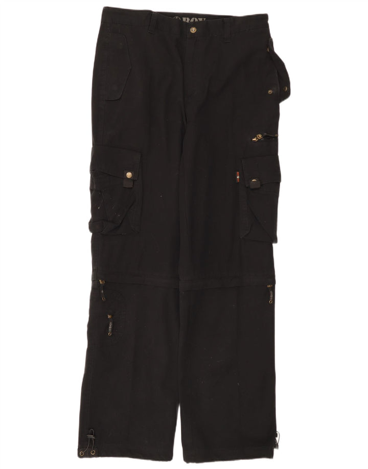 Vintage Straight Cargo bukser til mænd W33 L33 Sort