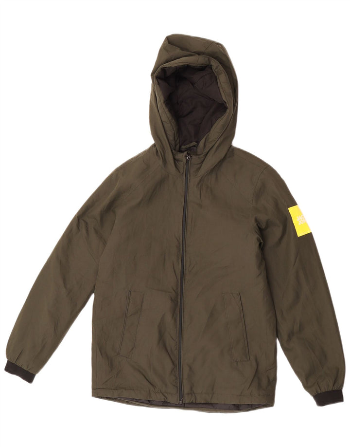 Jack & Jones Bomberjakke med hætte til drenge 11-12 år Khaki