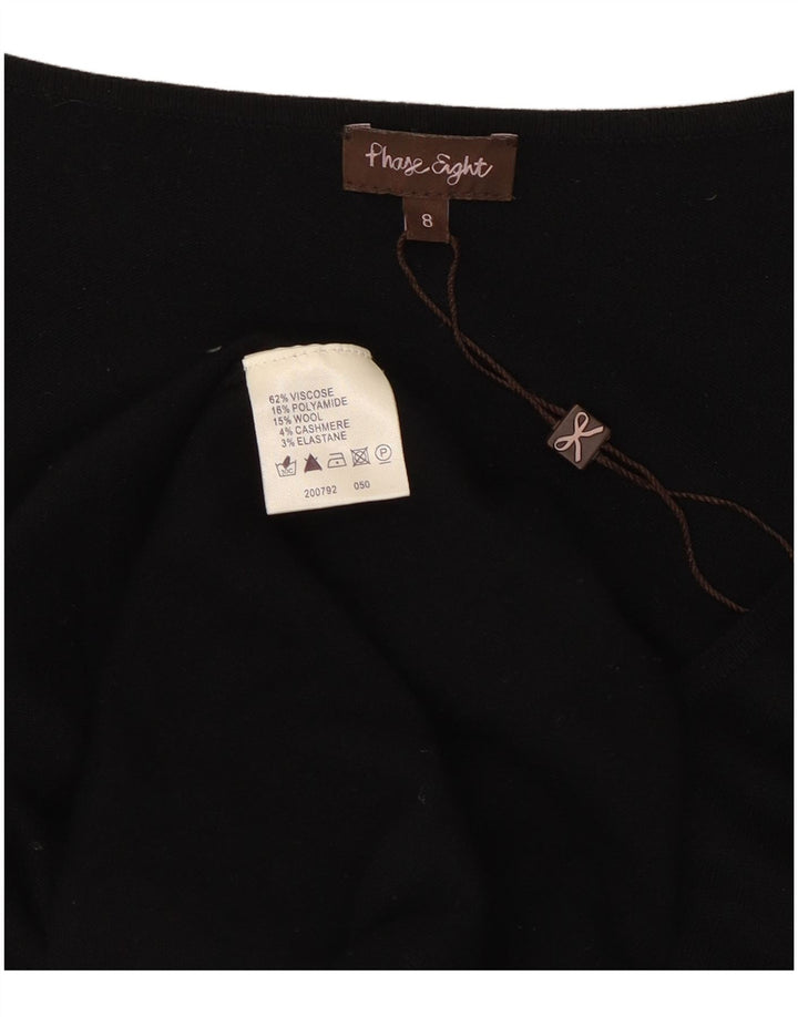 Phase Eight Womens Flæse Front Langærmet Jumper Dress UK 8 Small Black