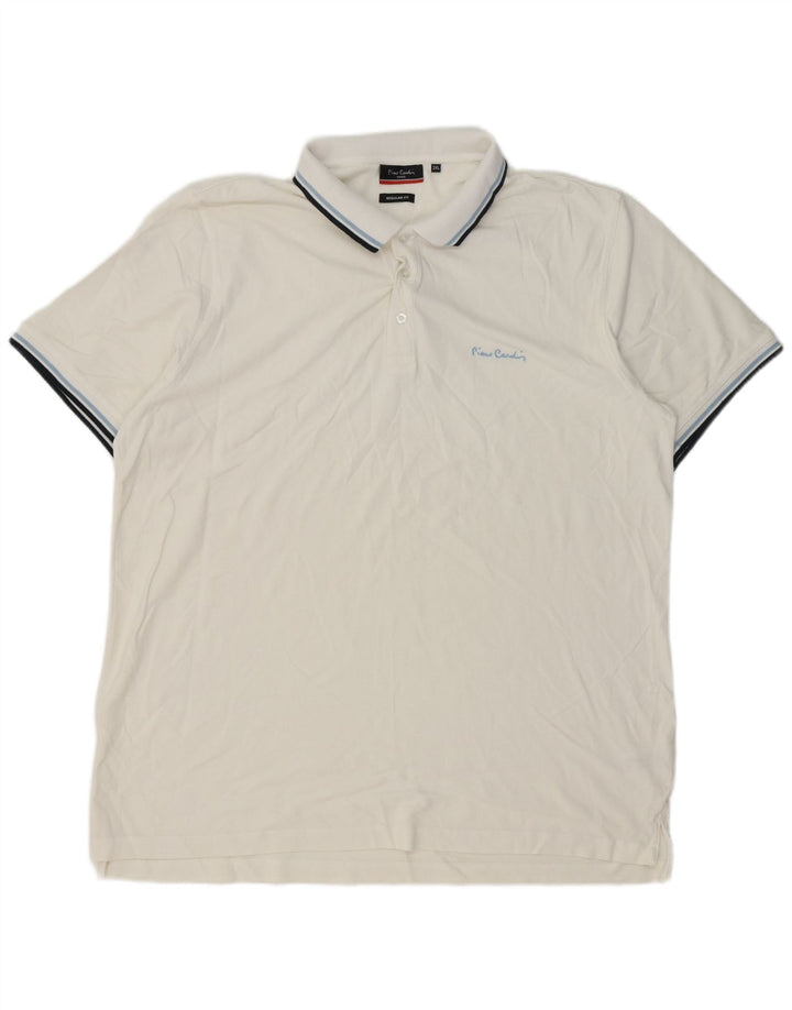 Pierre Cardin herre poloshirt 3XL hvid bomuld