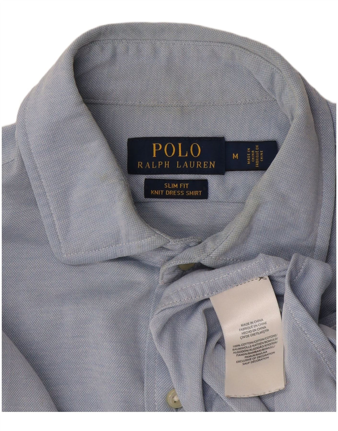 Ralph Lauren Herre Slim Fit skjorte Medium Blue Bomuld