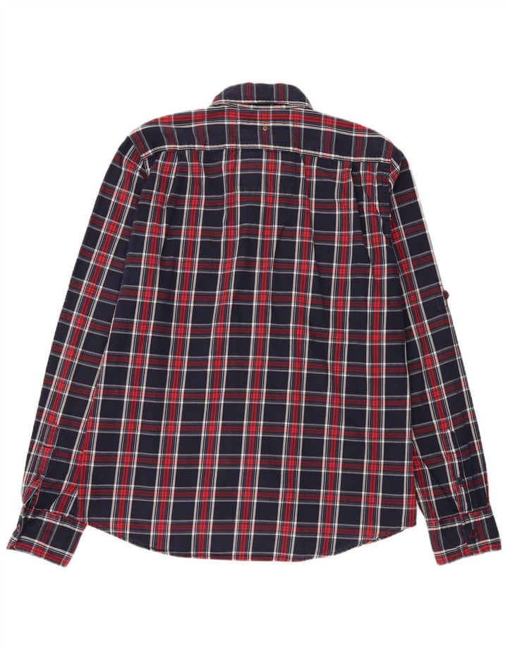 Superdry Flanelskjorte til mænd 2XL marineblå ternet bomuld