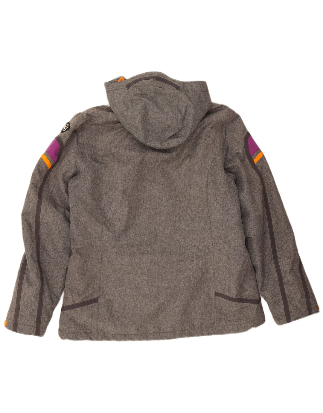 Killtec Dame Hooded Windbreaker Jacket IT 44 Medium Grey Colourblock