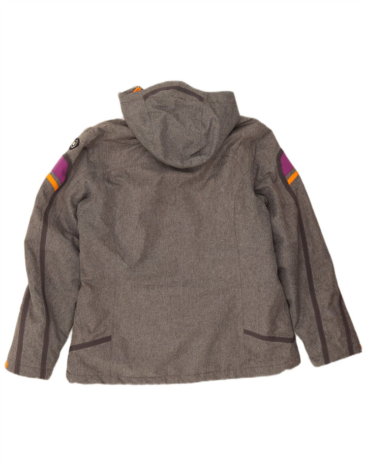 Killtec Dame Hooded Windbreaker Jacket IT 44 Medium Grey Colourblock