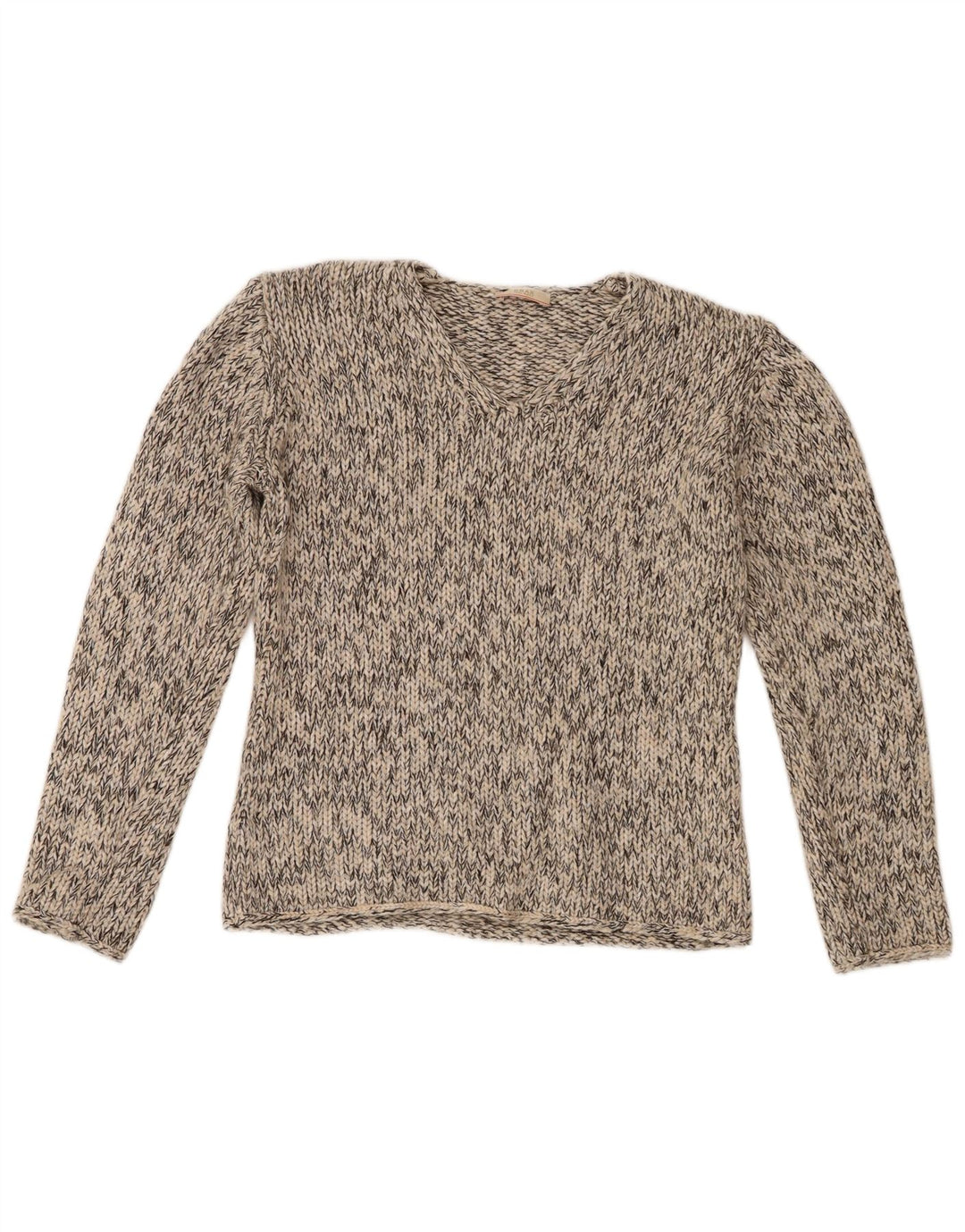Brax Dame V-hals sweater EU 38 Medium Grey Flecked Wool