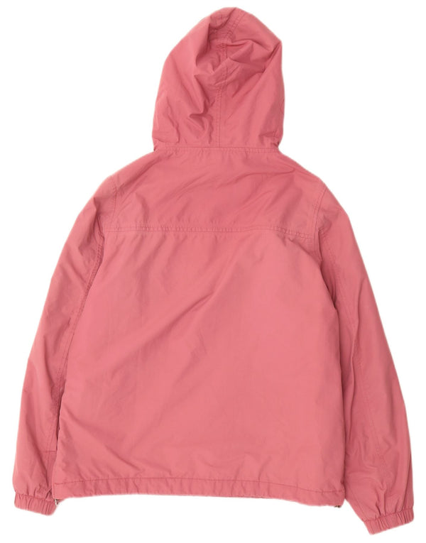 Napapijri Womens Geographic Hooded Oversized Anorak Jacket UK 10 Small Pink