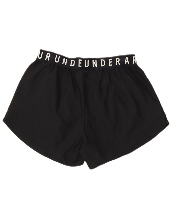 Under Armour Dame Heat Gear Graphic Sports Shorts UK 10 Small Black