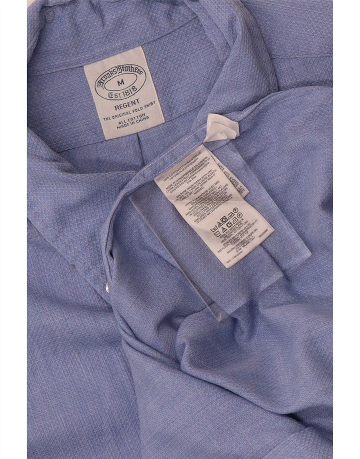 Brooks Brothers Herre Regent-skjorte Medium Blue Geometrisk Bomuld