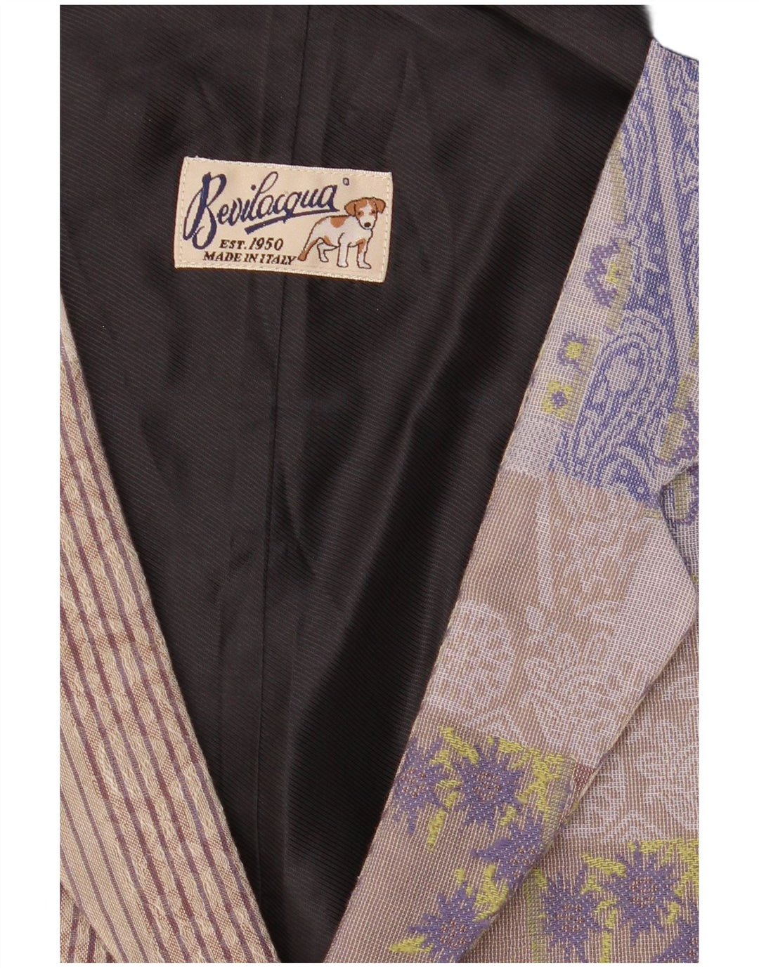 Vintage herrevest XL flerfarvet patchwork bomuld