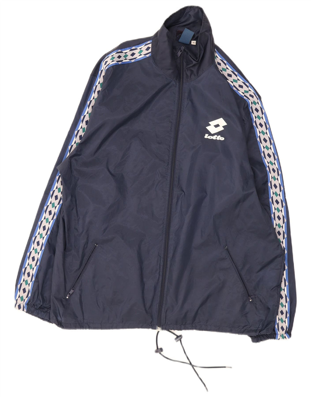 Lotto Regnjakke til mænd UK 38 Medium Navy Blue Colourblock Nylon