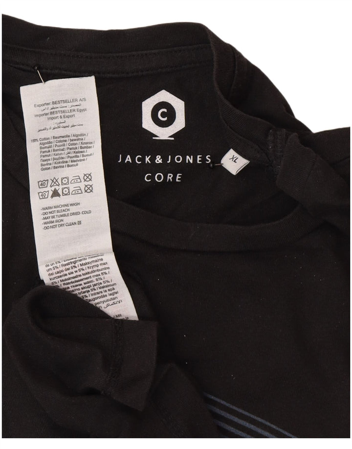 Jack & Jones Herre T-Shirt XL Sort Bomuld