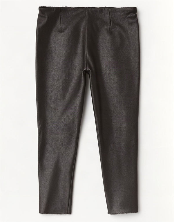Zara Dame Skinny Casual Bukser Large W30 L27 Sort Plettet Polyester