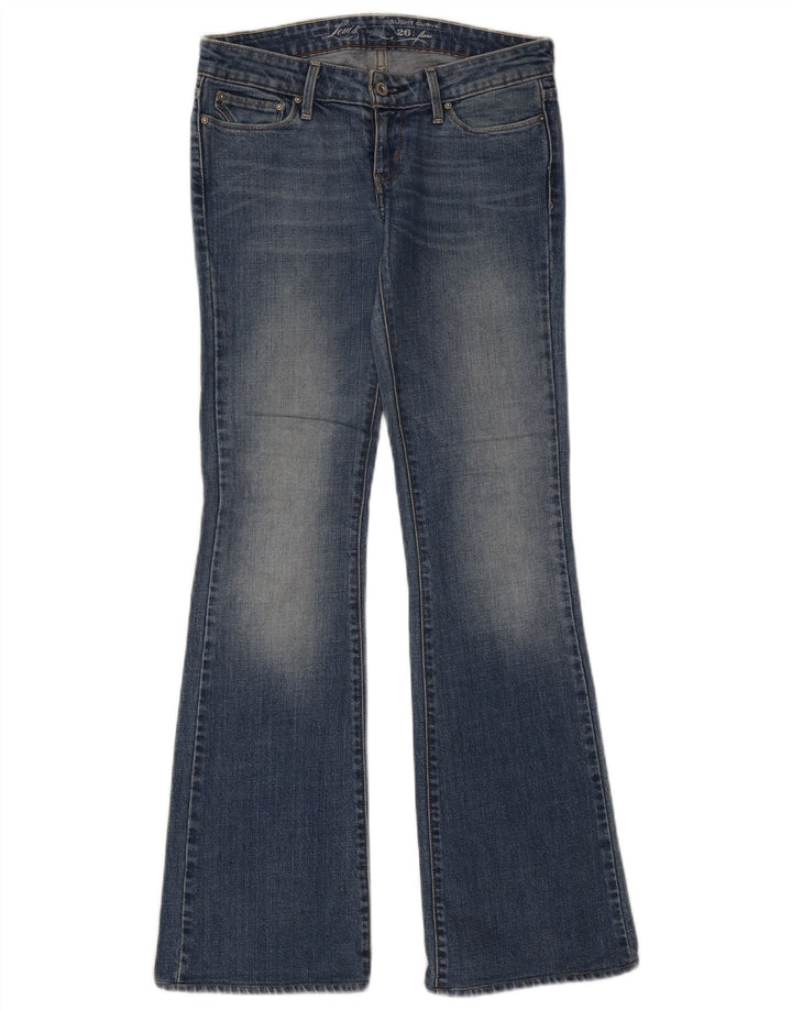 LEVI'S Dame Slight Curve Bootcut Jeans W26 L32 Blå Bomuld