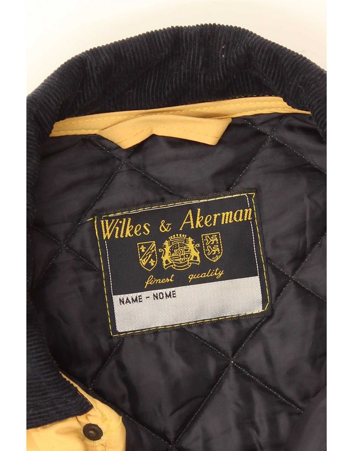 Wilkes&Akerman Herre quiltet jakke UK 38 Medium Gul Polyester