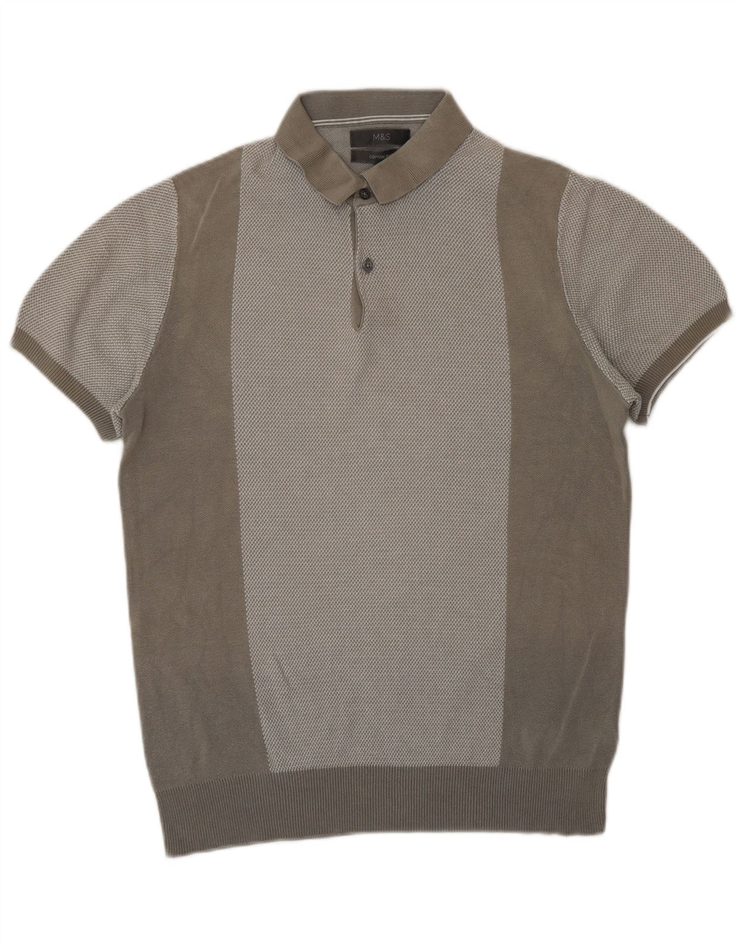 Marks & Spencer Herre kortærmet polo-hals sweater lille grå