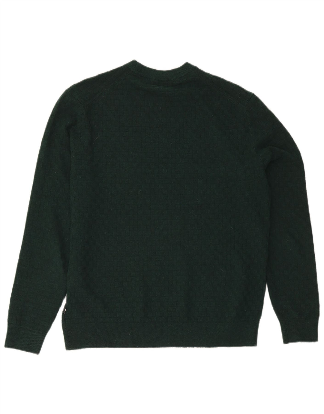 Ted Baker Herre Crew Neck Jumper Sweater Størrelse 3 Medium Green Polyester