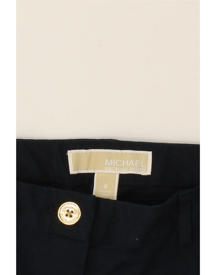 MICHAEL KORS Womens Slim Casual Trousers US 8 Medium W32 L29 Navy Blue Vintage Michael Kors and Second-Hand Michael Kors from Messina Hembry 