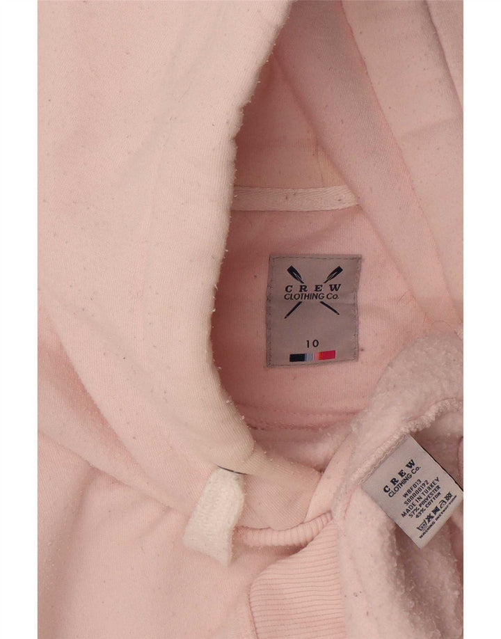 Crew Clothing Dame Oversized Hoodie Jumper UK 10 Small Pink Polyester