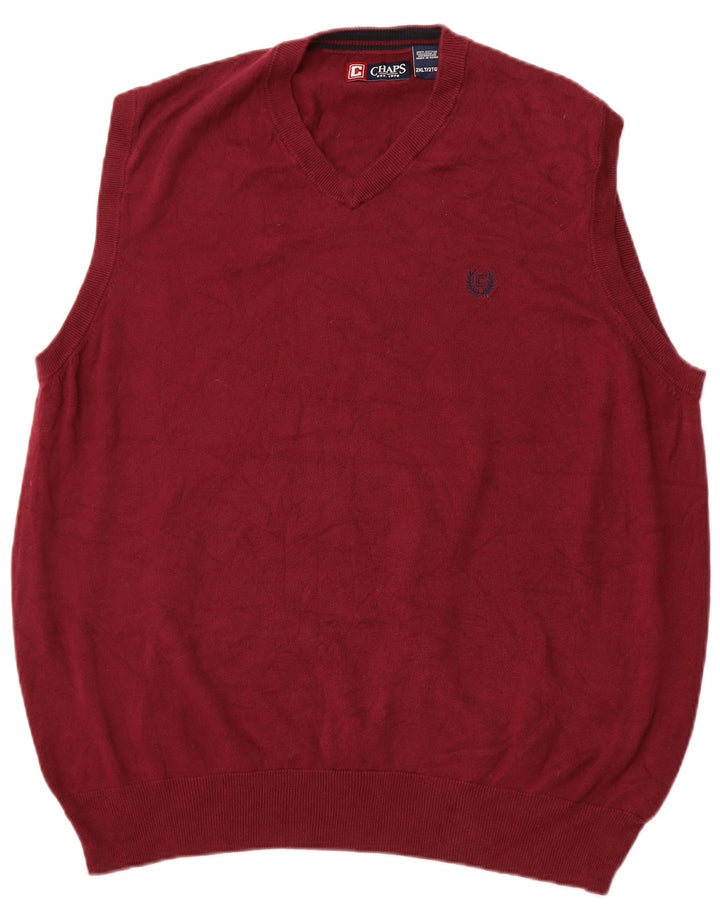 CHAPS Herrevest Tank Top 2XL rødbrun bomuld