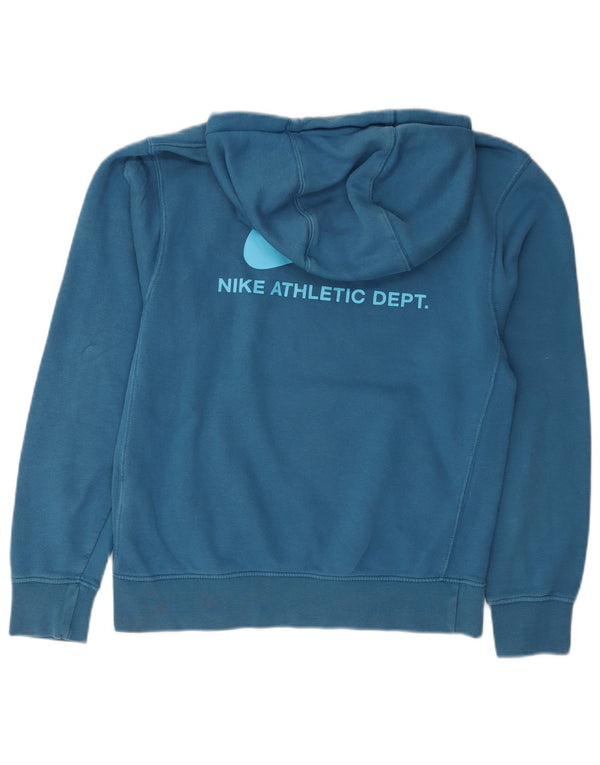 Nike Herre Grafisk Loose Fit Hoodie Jumper XS Blå Bomuld