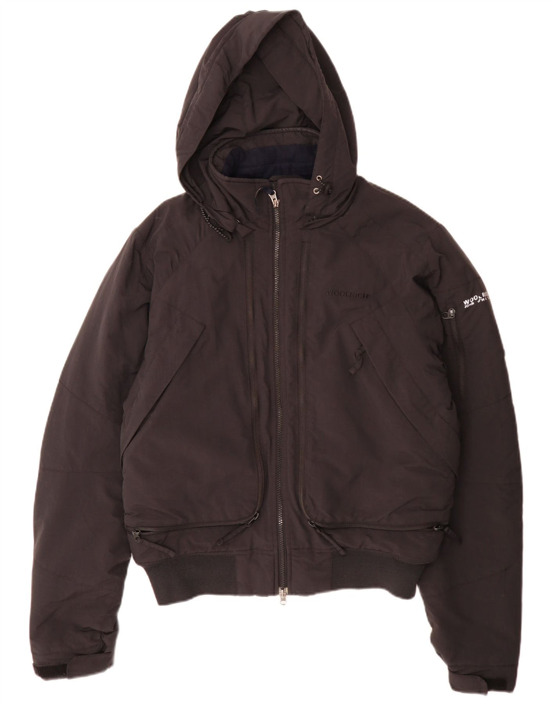 Woolrich Herre Hooded Bomber Polstret Jakke UK 38 Medium Black
