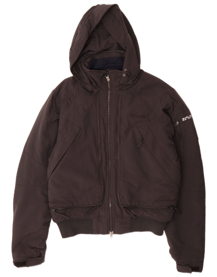 Woolrich Herre Hooded Bomber Polstret Jakke UK 38 Medium Black