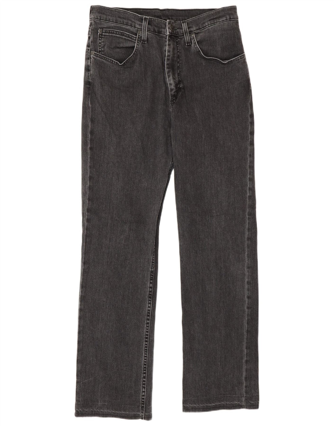 Lee Mens Brooklyn Straight Jeans W32 L34 Grå Bomuld