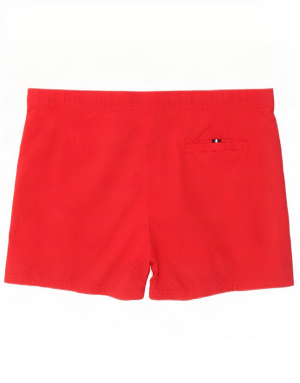 Tommy Hilfiger Grafiske badeshorts til mænd, store røde polyester
