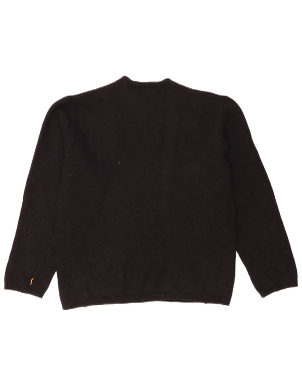 Hugo Boss Womens Crew Neck Jumper Sweater UK 14 Large Black