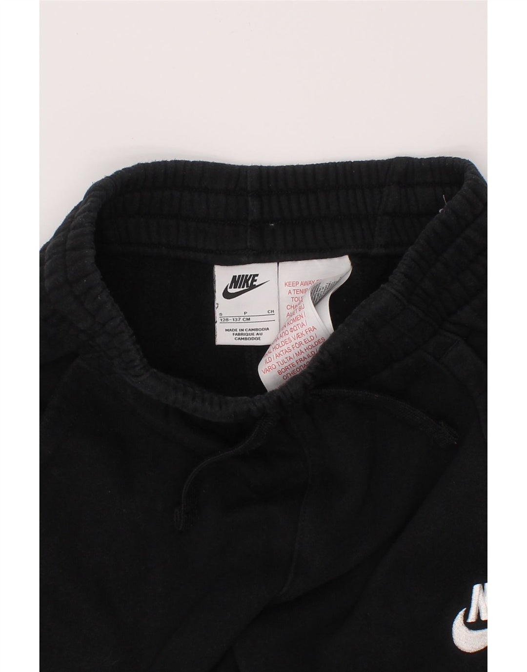 NIKE Piger Grafisk træningsdragt Bukser Joggers 8-9 år Lille sort bomuld