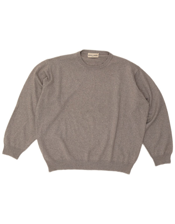 Pierre Cardin Herre sweater med rund hals XL Grå Akryl